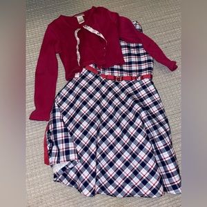 Sweet Heart Rose Girls Dress & Sweater